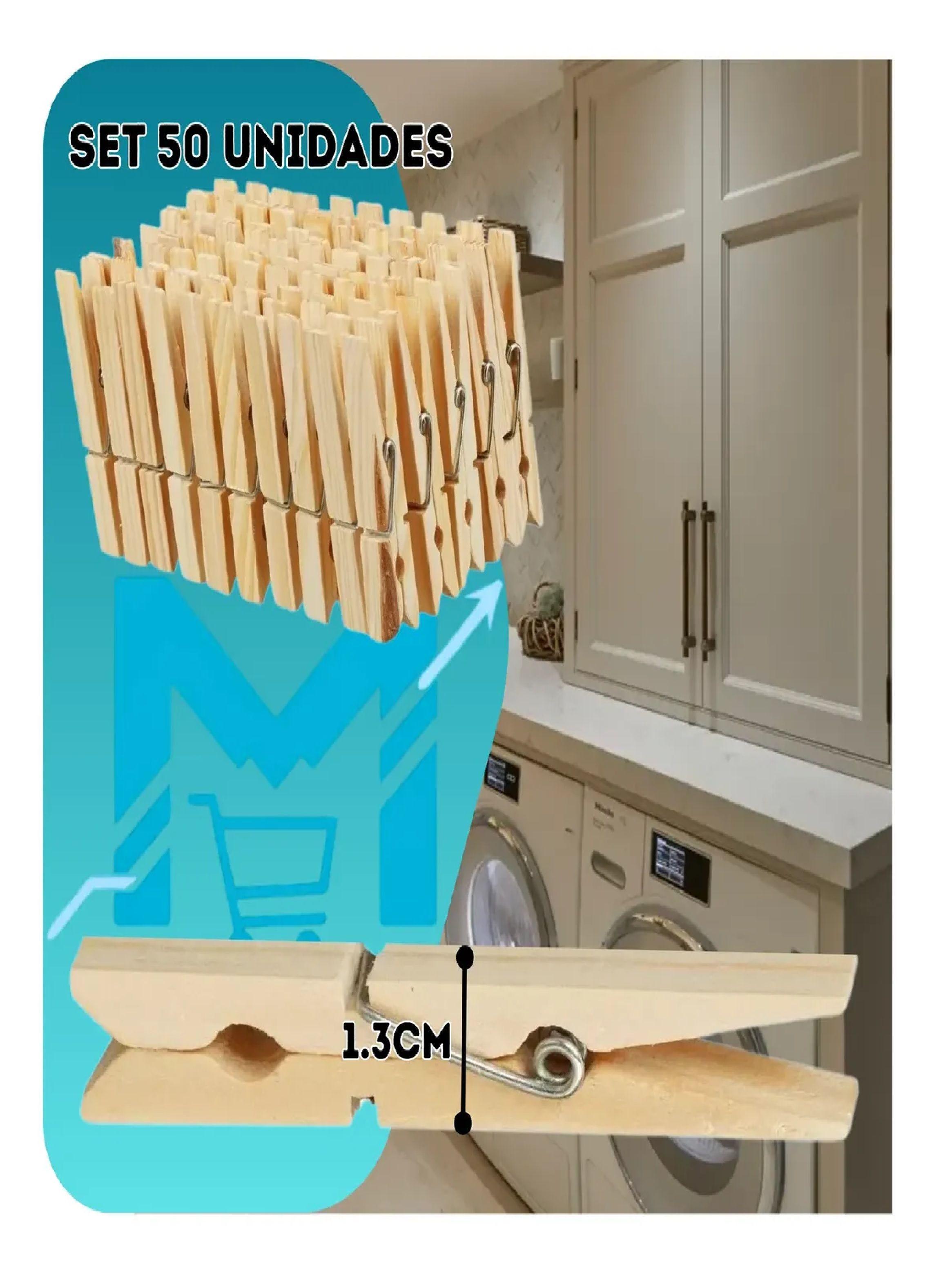 Pack X3 50 Pinzas De Madera Perros Para Colgar Ropa 150unid-3