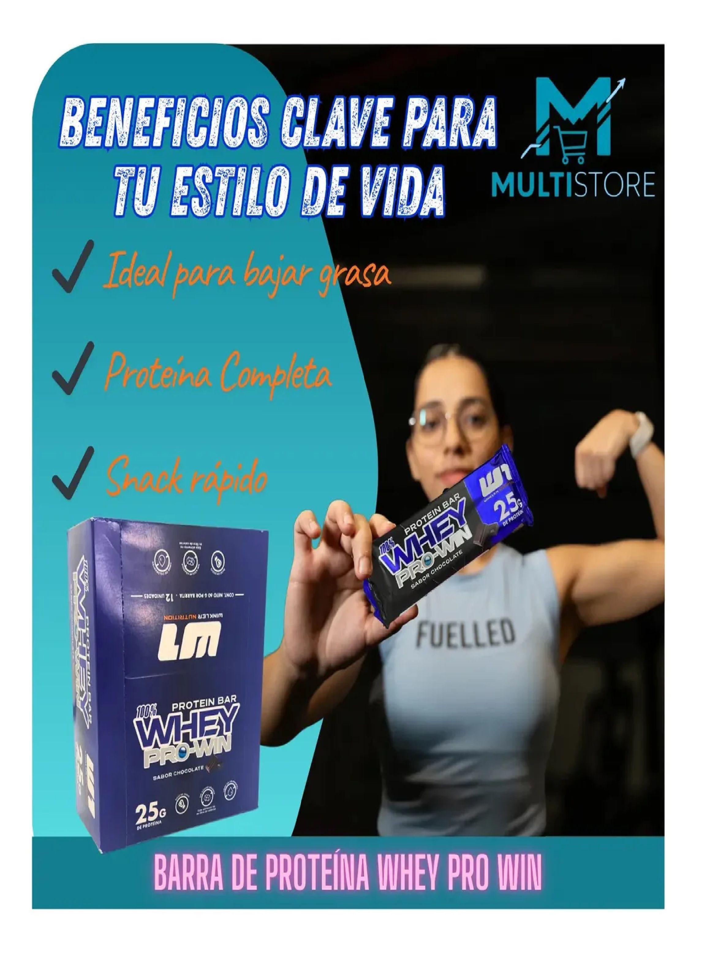 Pack X6 Barra Proteina Whey Pro Win Keto Friendly Chocolate-2