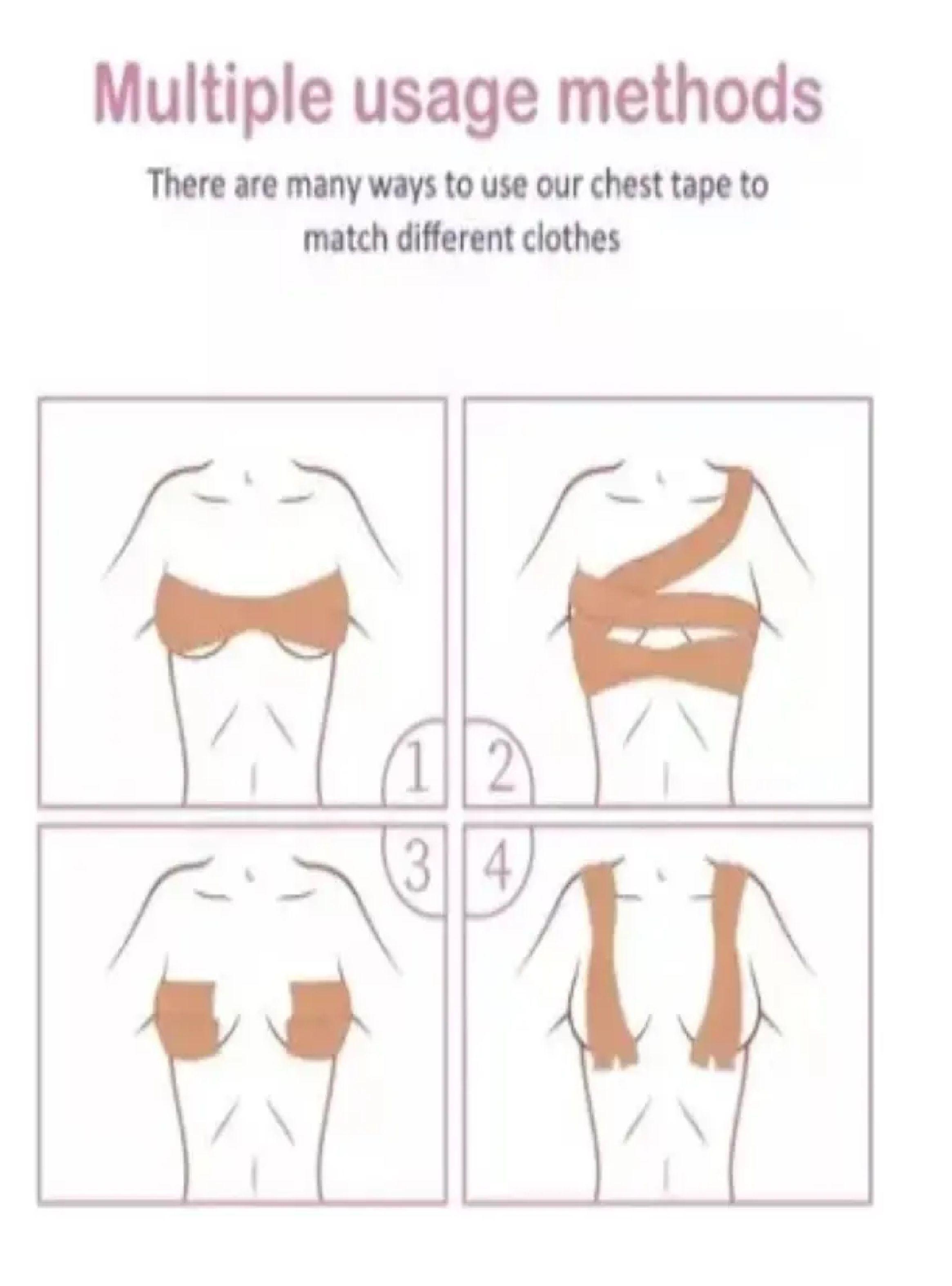 Levanta Busto Boob Tape Cinta 5cm Seno Sujetador Invisible-3