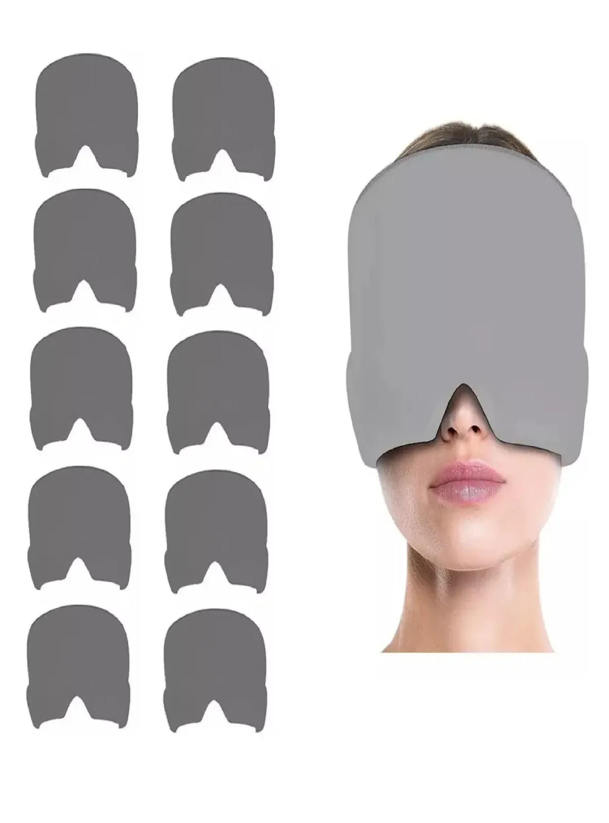 Pack X10 Gorro Gel Alivio De Migraña Frio Calor Color Gris-0