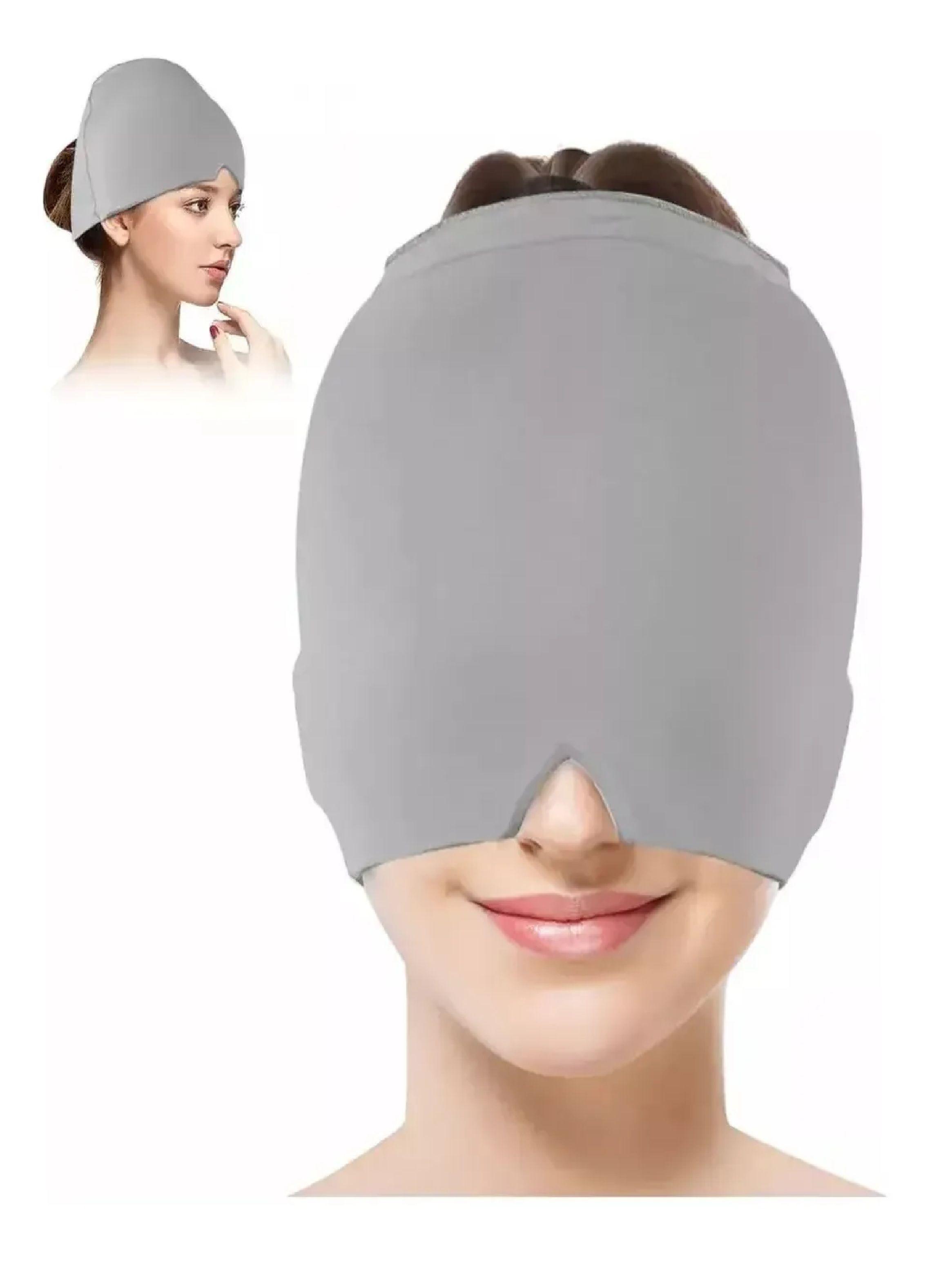 Pack X10 Gorro Gel Alivio De Migraña Frio Calor Color Gris-1