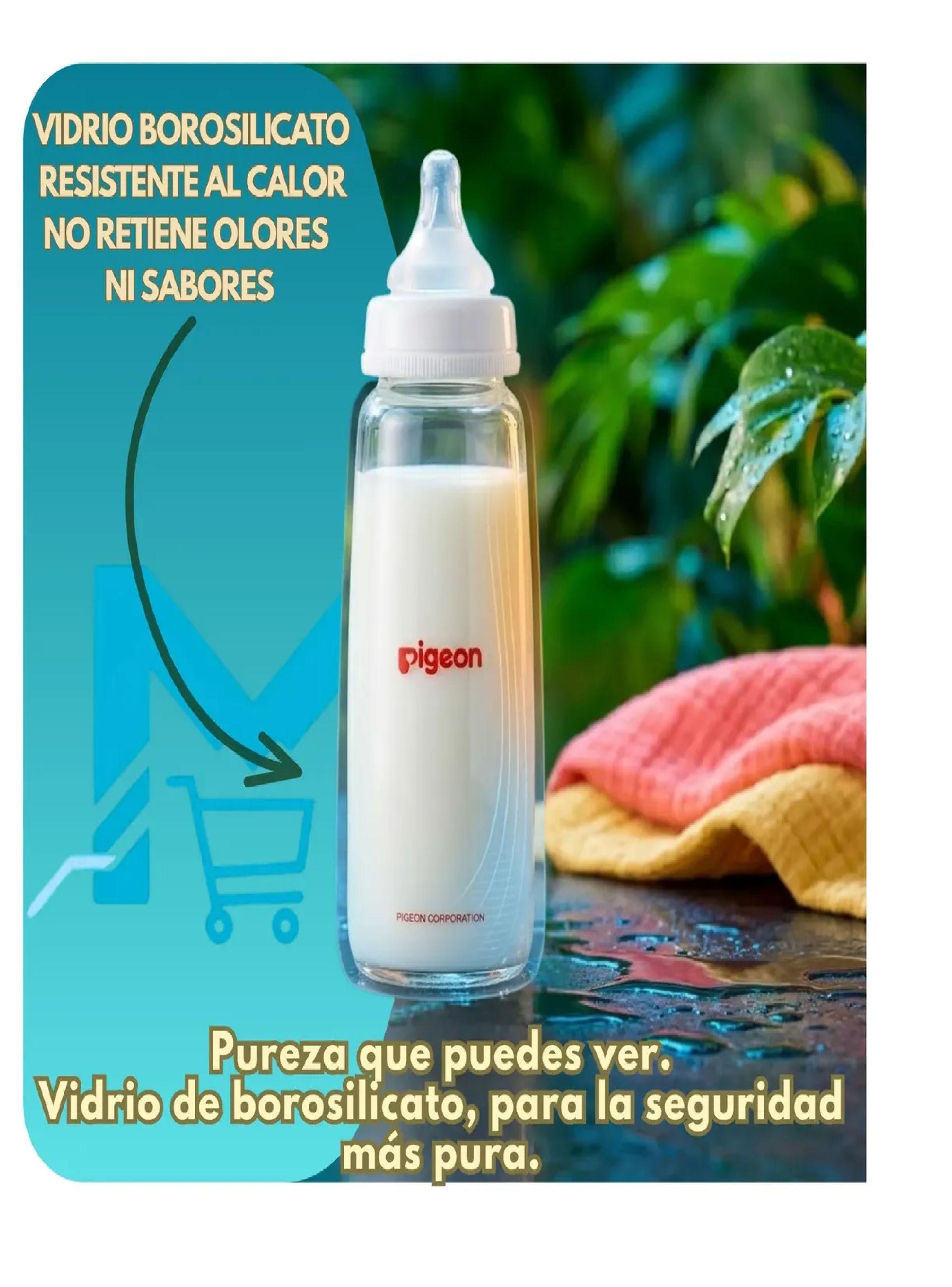 Biber n Vidrio Pigeon Boca Standard 240ml Flexible Mamadera-2