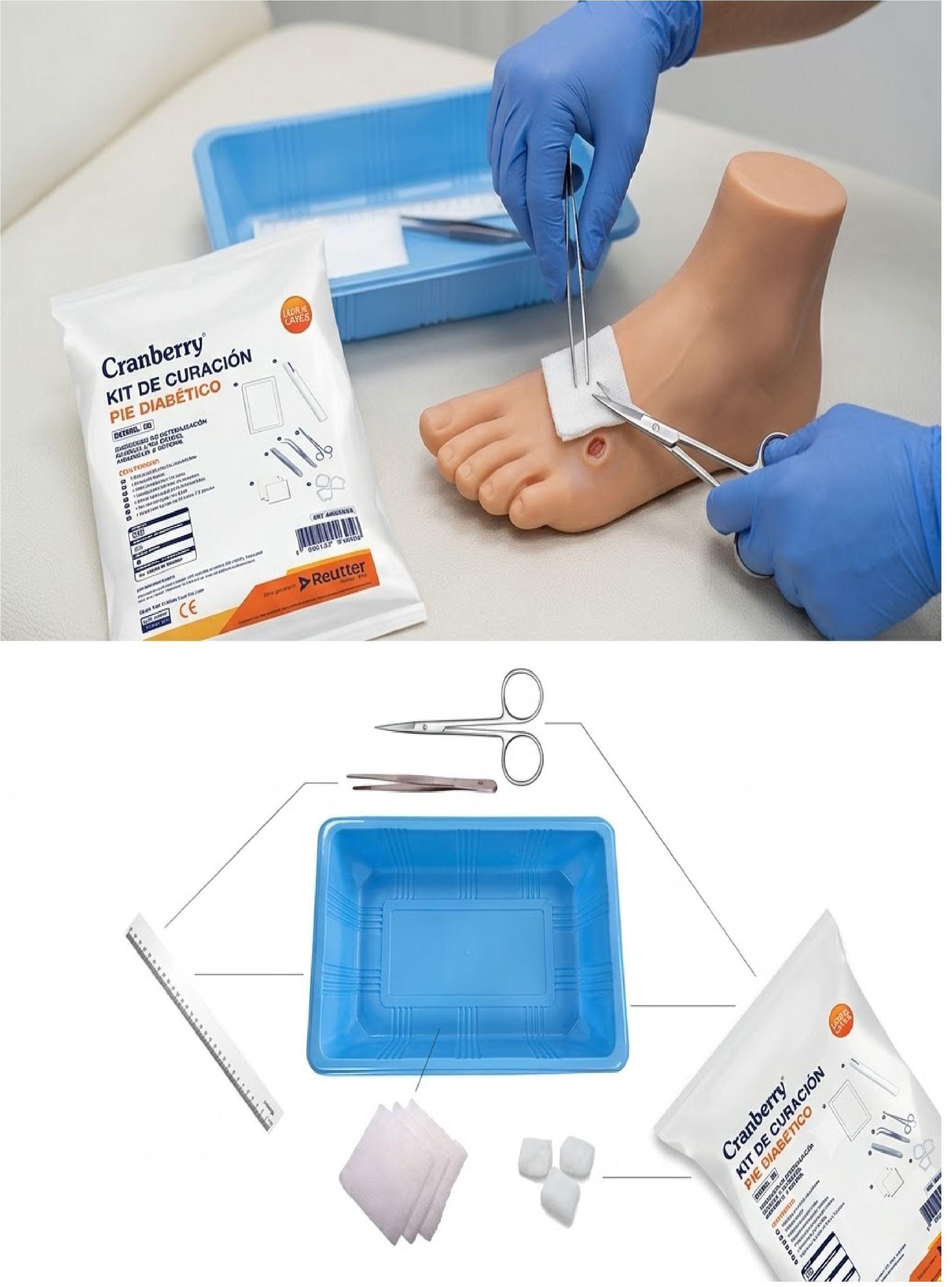 Kit De Curacion Pie Diabetico Est ril Desechable Cranberry-3