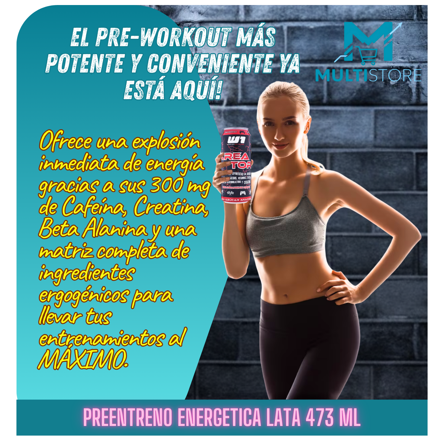 Pack X6 Pre-entreno Kreator Cafeina Creatina Beta Alanina Extreme Punch-3
