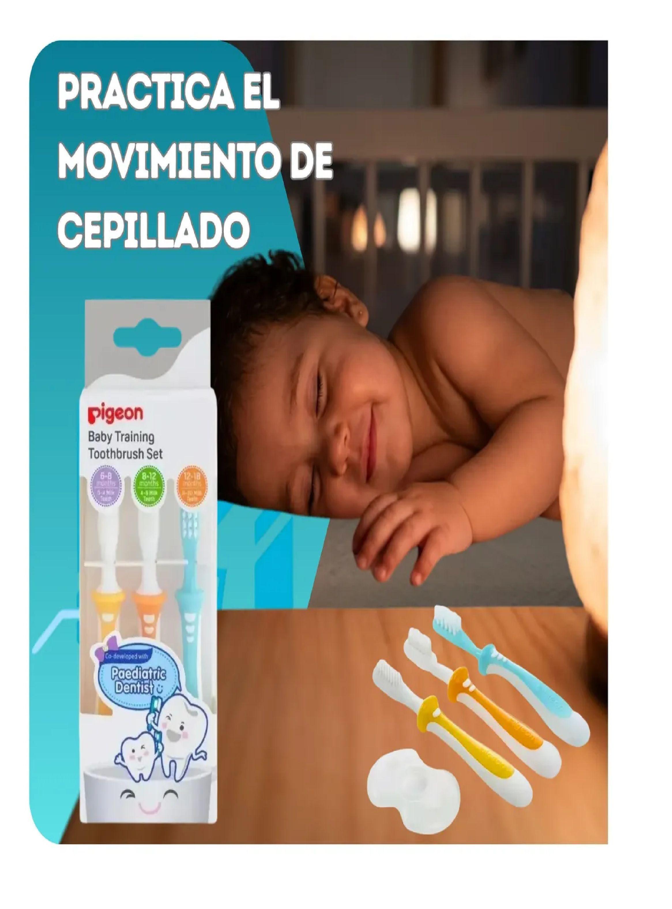 Set De Cepillos Dentales Aprendizaje Pigeon 3 Etapas Bebe Multicolor-3