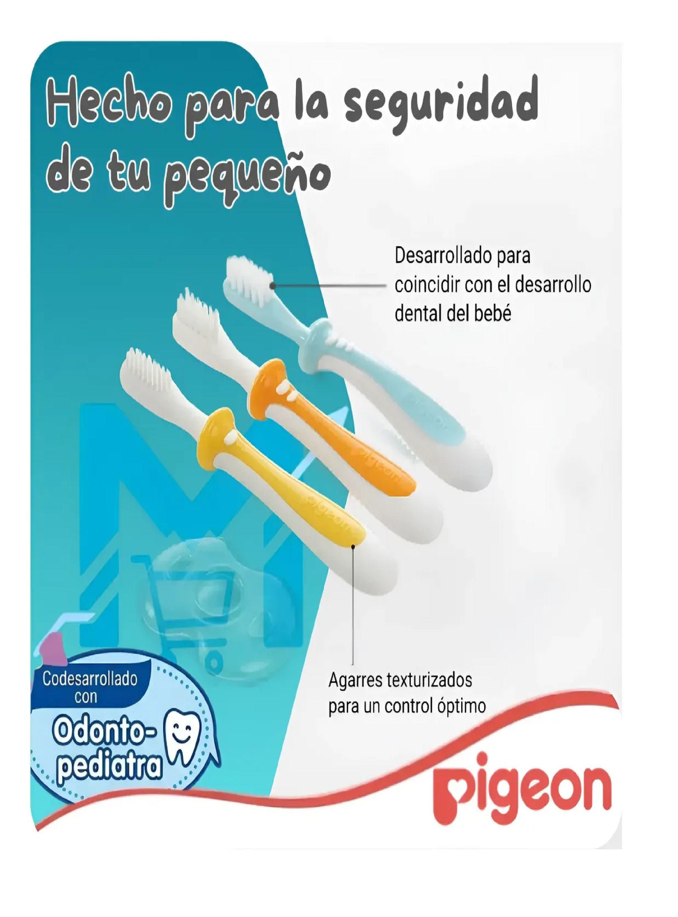 Set De Cepillos Dentales Aprendizaje Pigeon 3 Etapas Bebe Multicolor-4