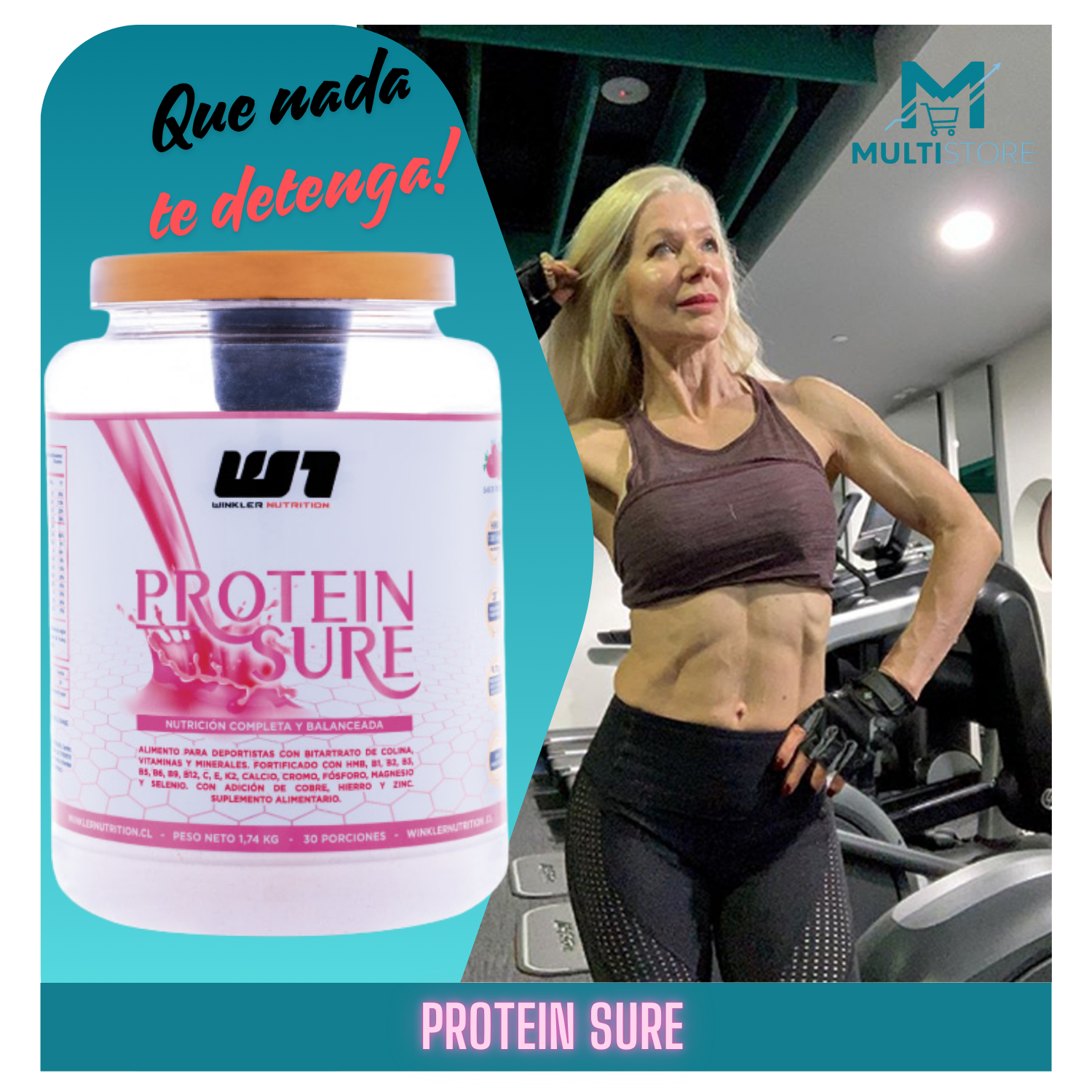 Protein Sure Winkler 1.74kgs Adulto Mayor Con Hmb Y Vitamina Frutilla-3