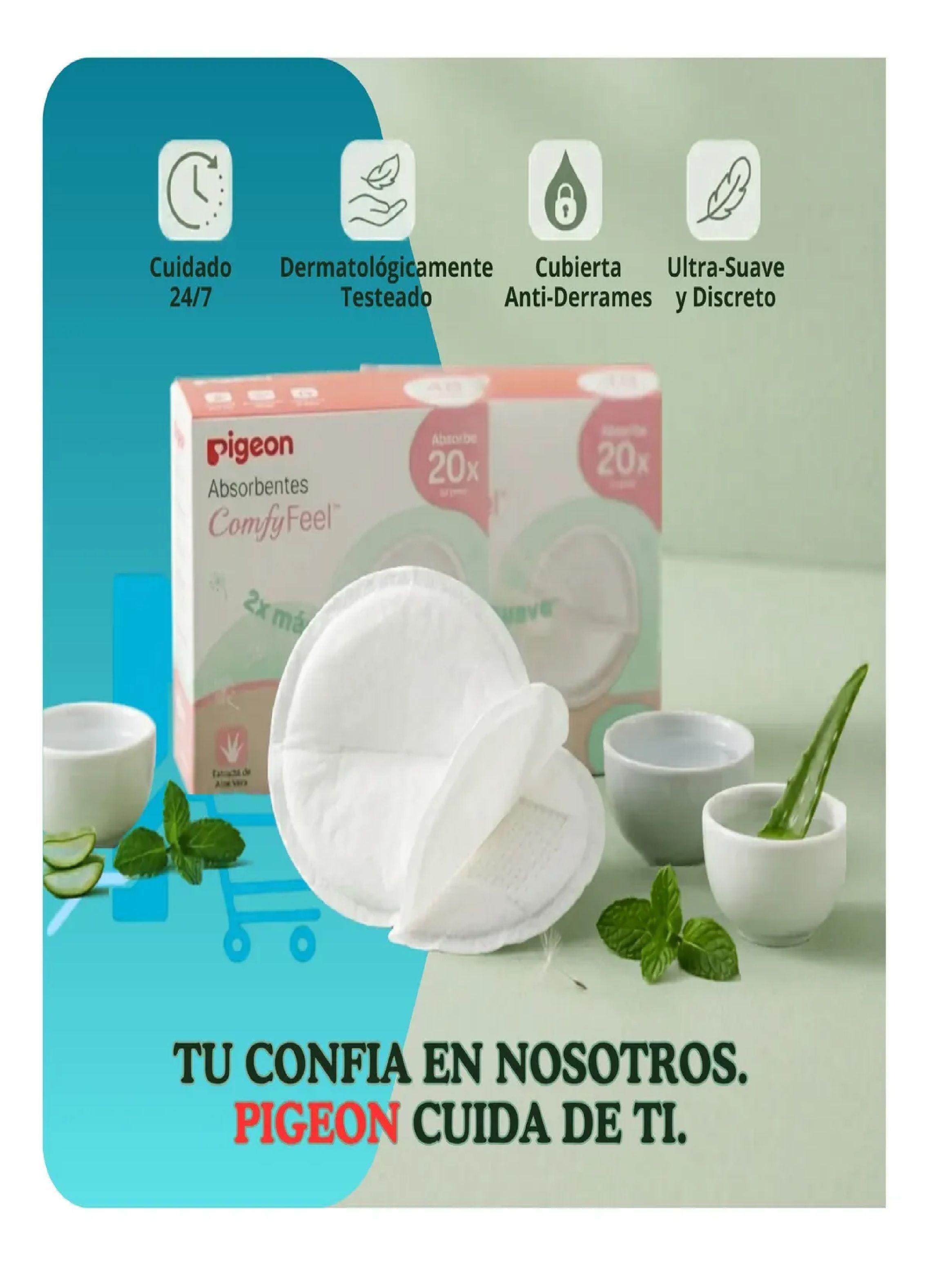 Protectores De Lactancia Pigeon Comfy Feel Aloe Vera Suave 96 uni-4