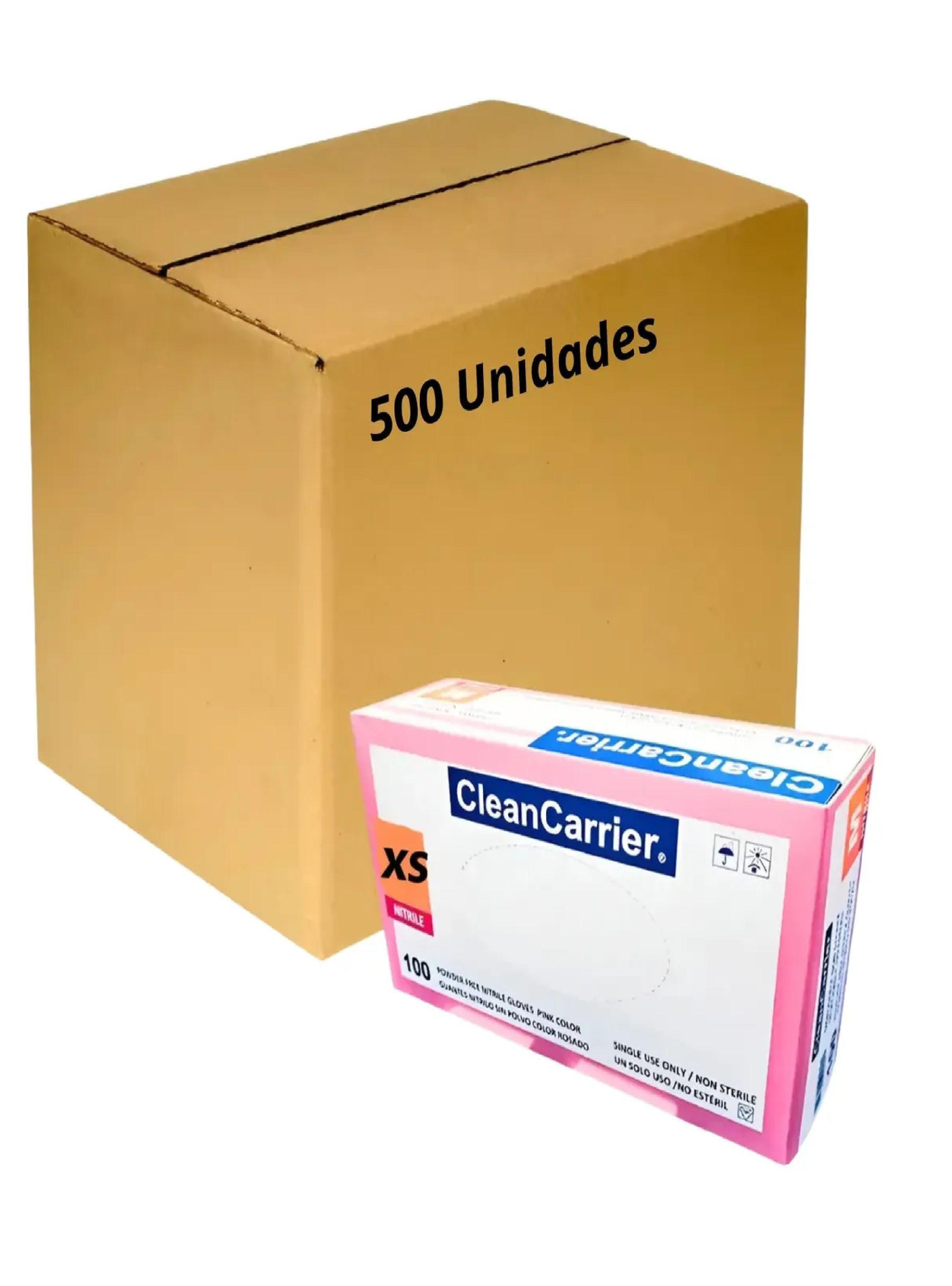 Guante Rosado Nitrilo Talla Xs Clean Carrier Pack X 500 Und-0