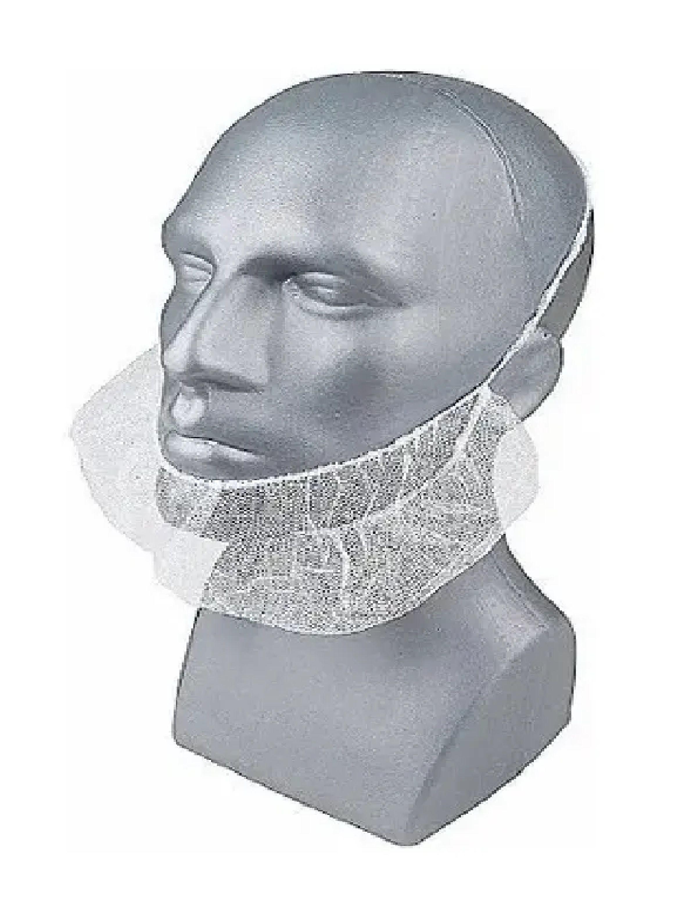 Cubre Barba Desechable Con Elastico 100uni Tresor Blanco-2