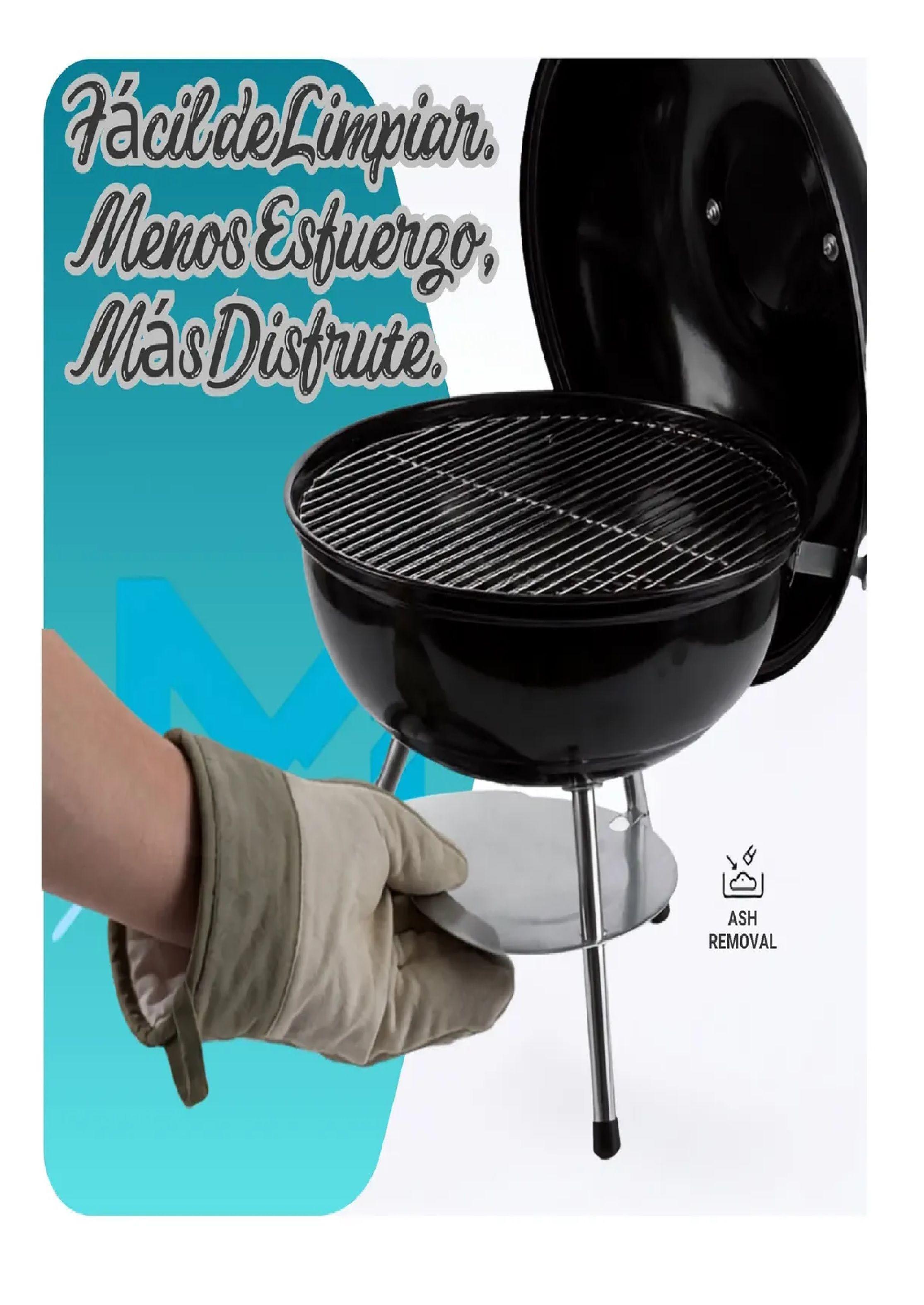 Parrilla A Carbon Portatil Redonda 35cm Hierro Beef Maker-4