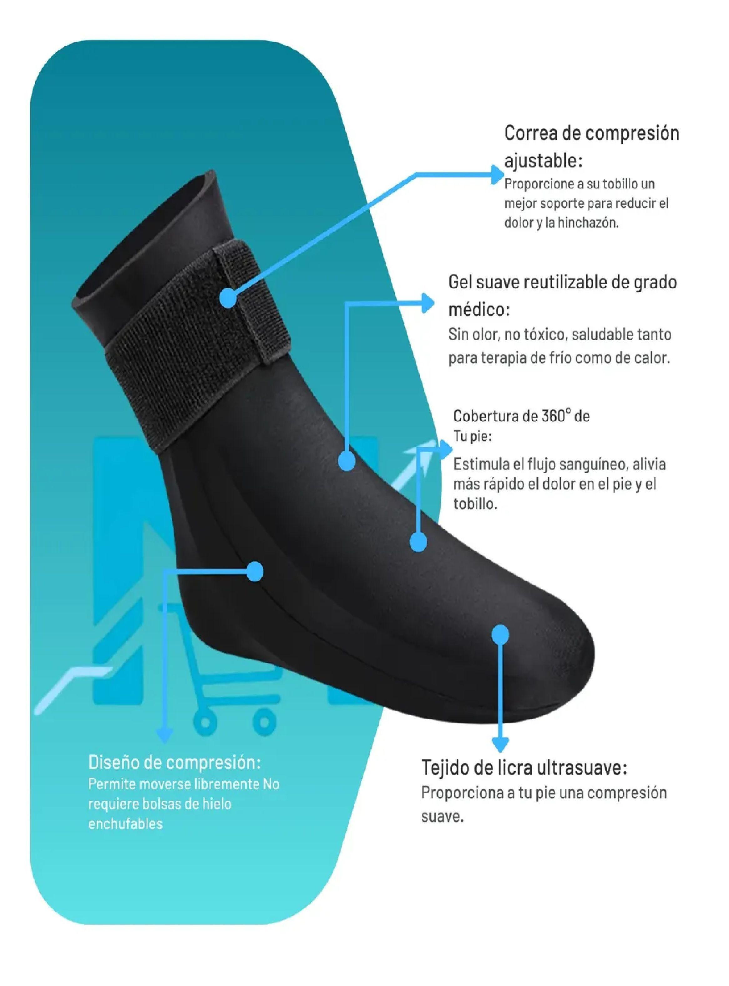 Compresa Calcetin De Gel 360 Fascitis Plantar Artritis-2