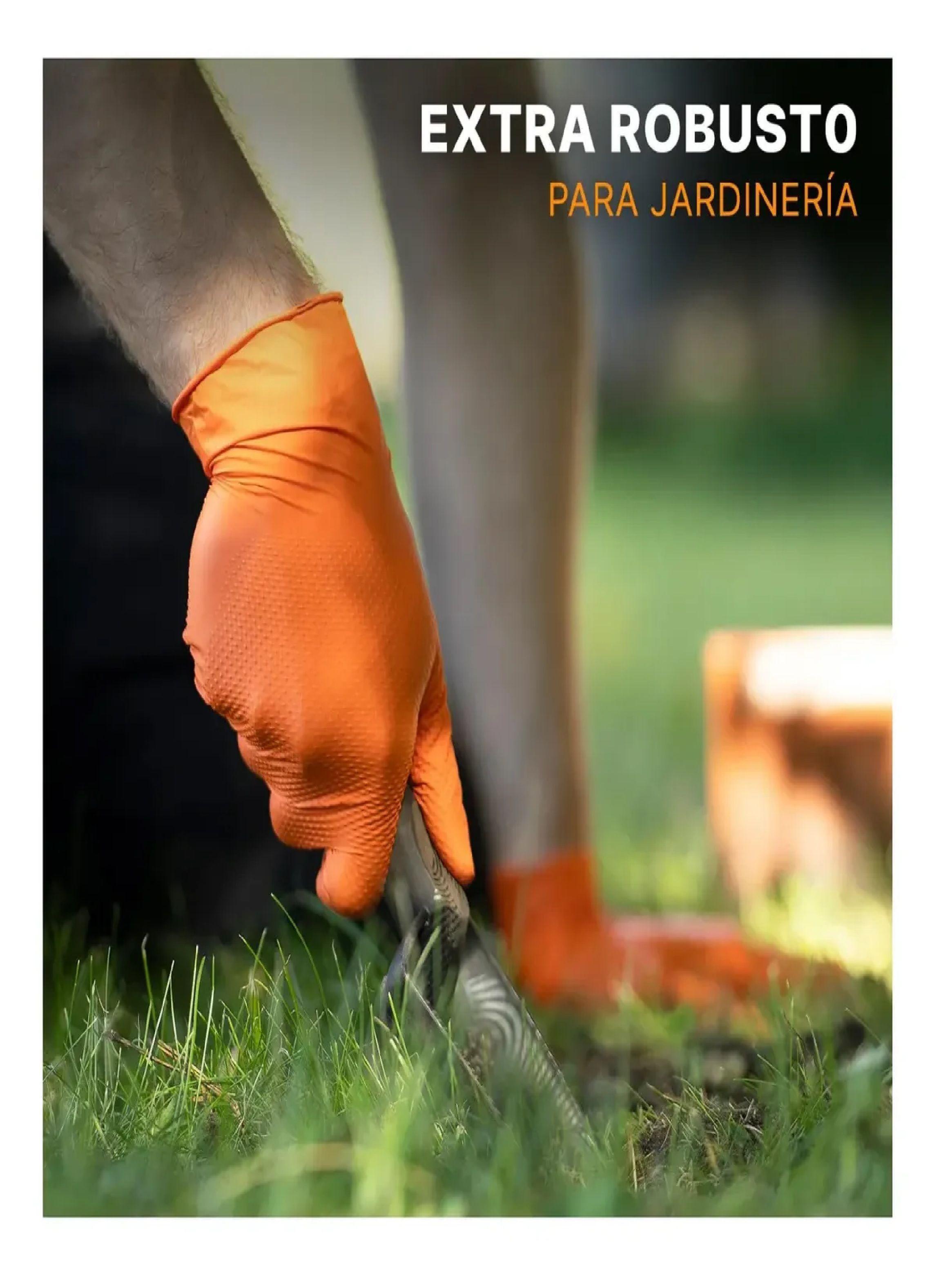 Guantes Nitrilo Naranjo Diamantado 8 5 Grs Pro M X250unds-5