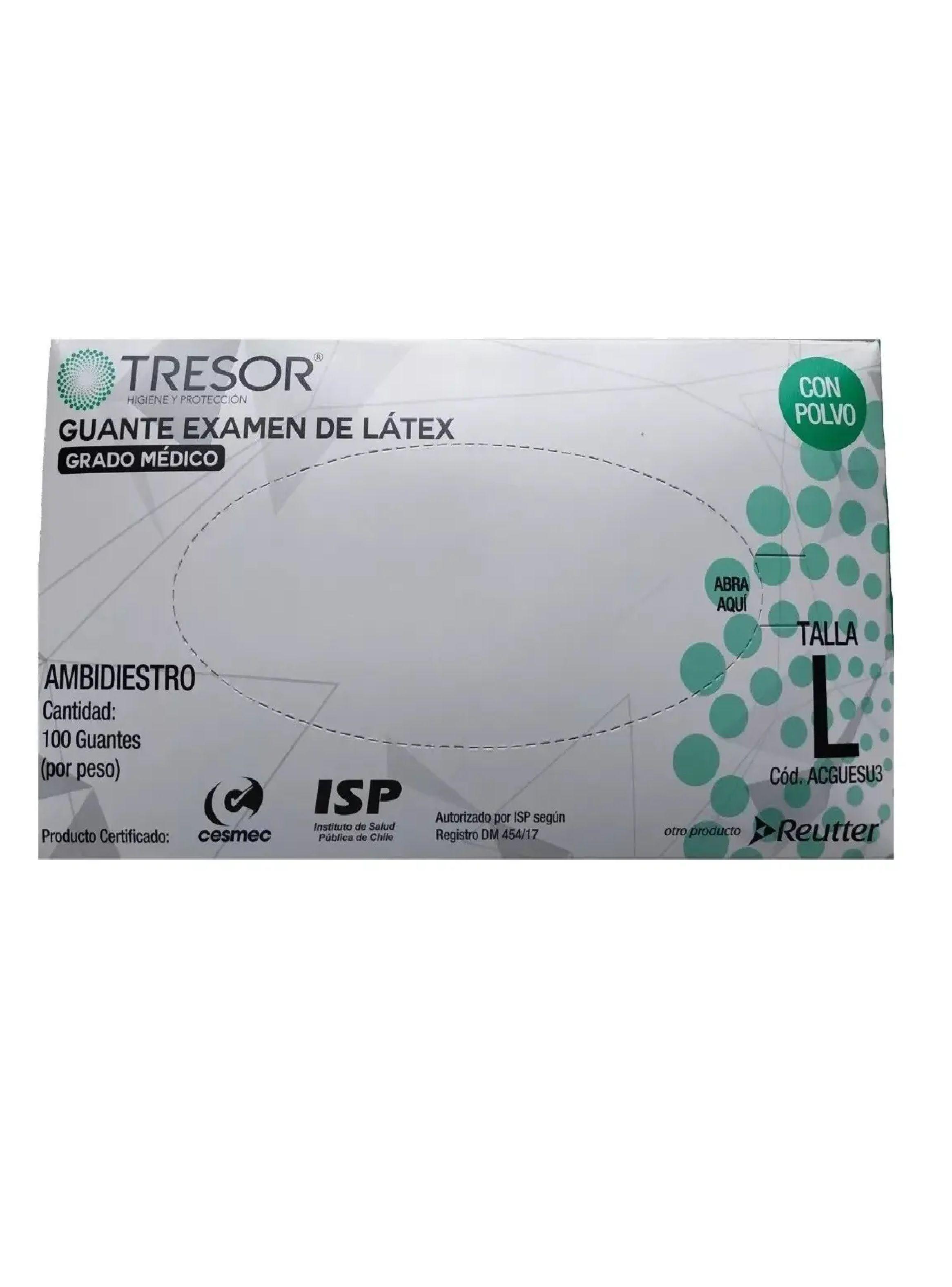Guante Latex Blanco Tresor Talla L Caja De 100 Unidades-4