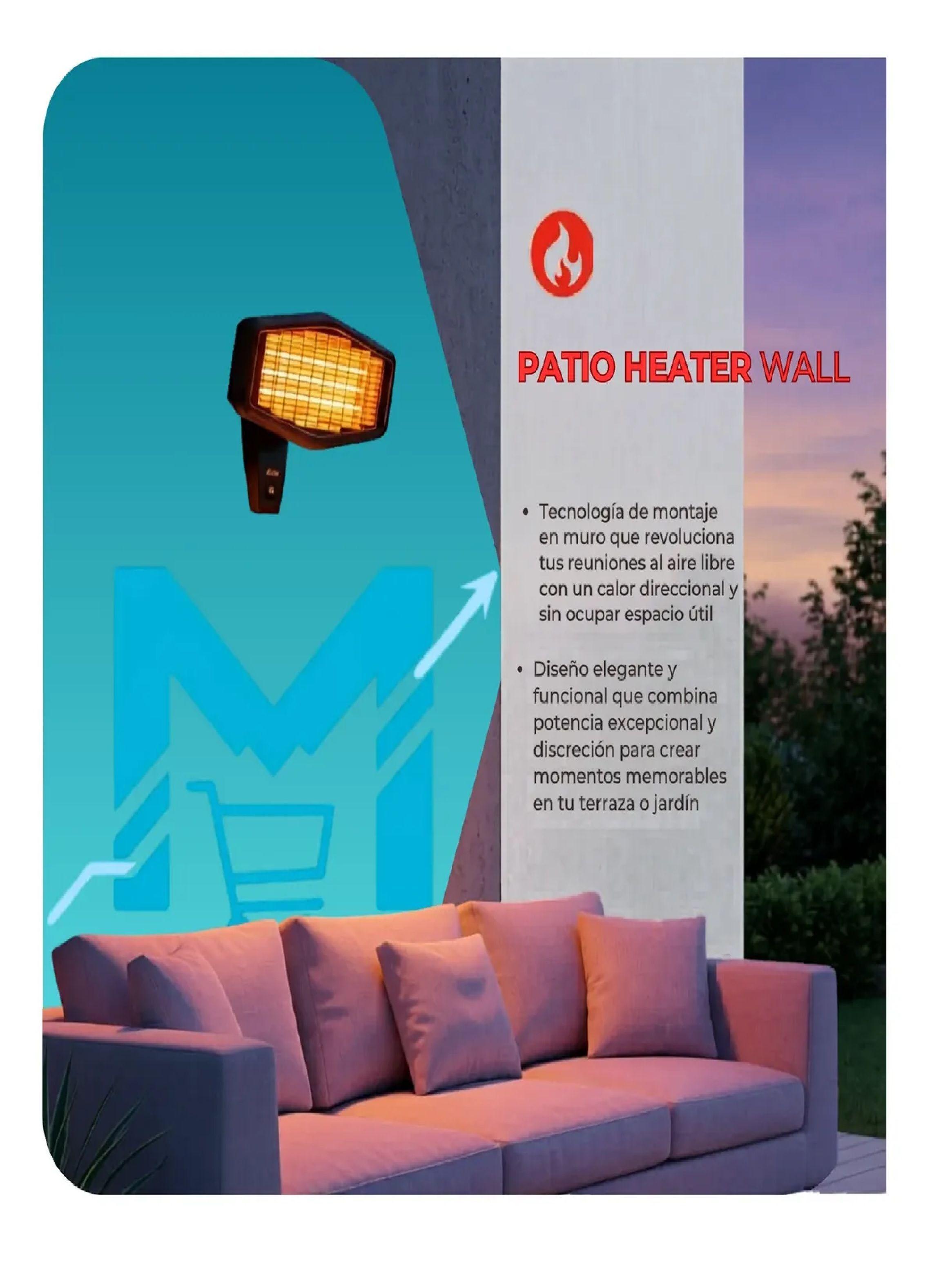 Estufa Terraza De Exterior Nex De Pared 2000w Infrarroja-3