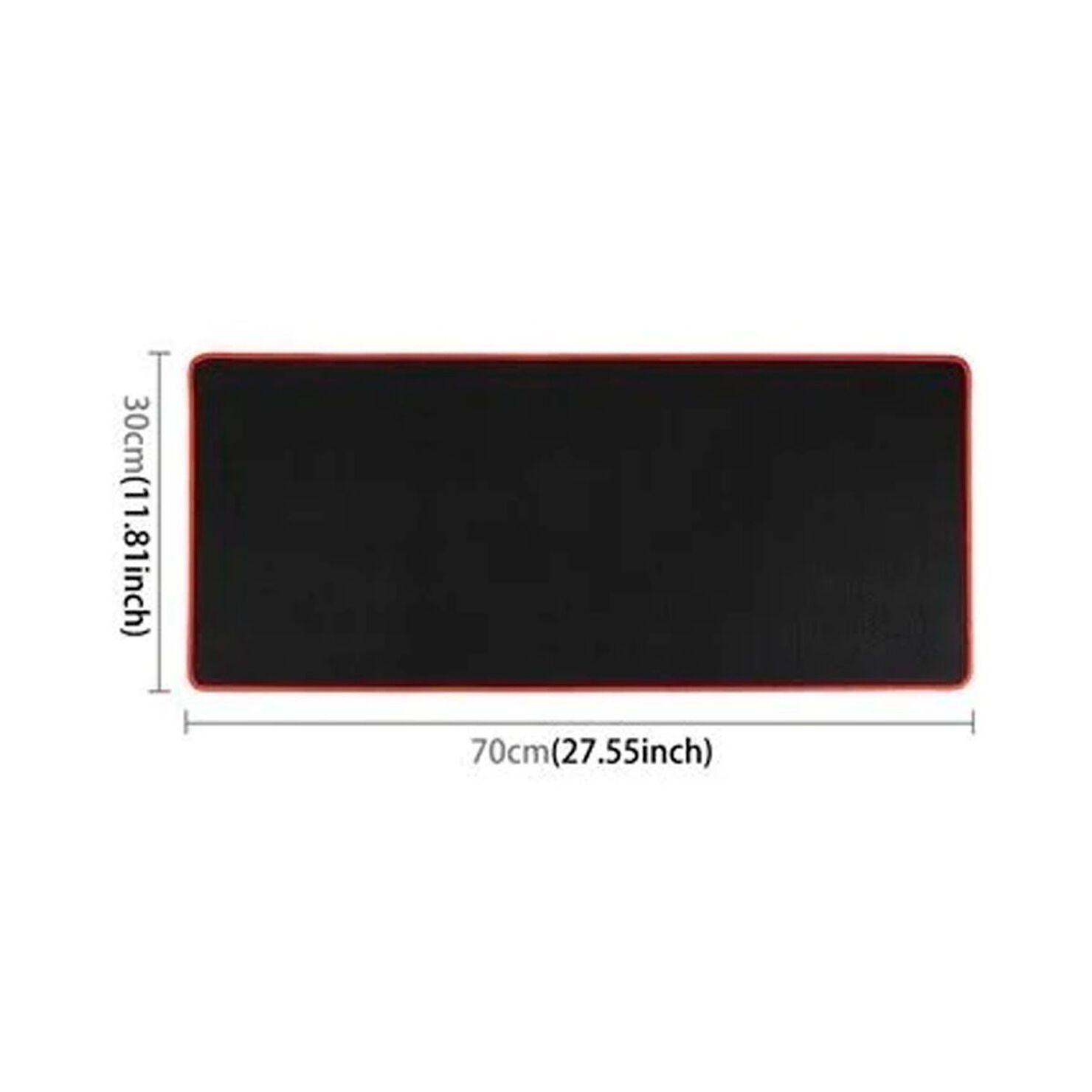 Mouse Pad Gamer Xl Antideslizante Negro Borde Cosido 70x30cm-2