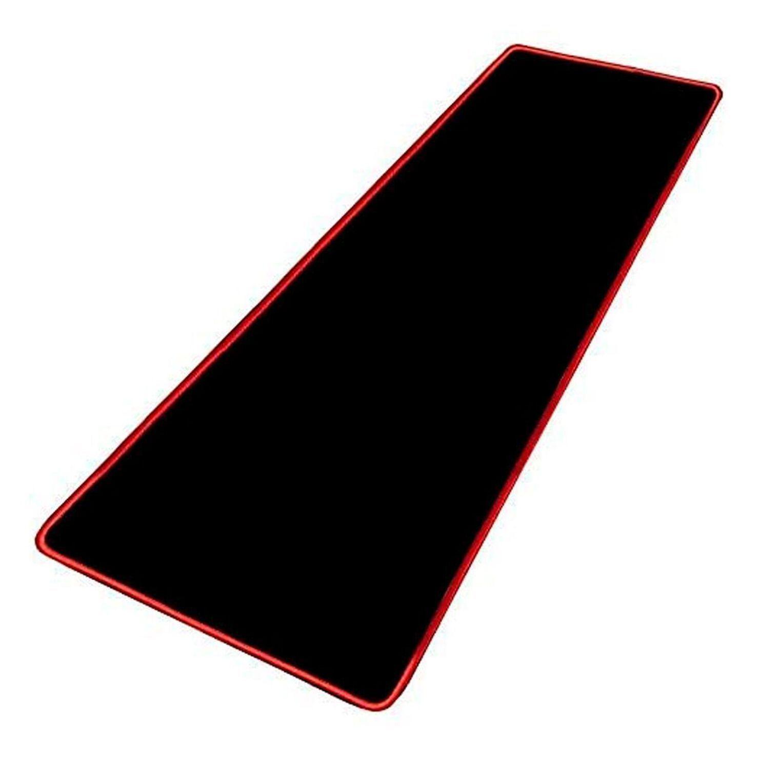 Mouse Pad Gamer Xl Antideslizante Negro Borde Cosido 70x30cm-0