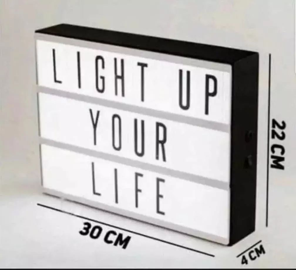 Letrero Luminoso Led  Tamaño A4  Con Letras Y Numeros-1