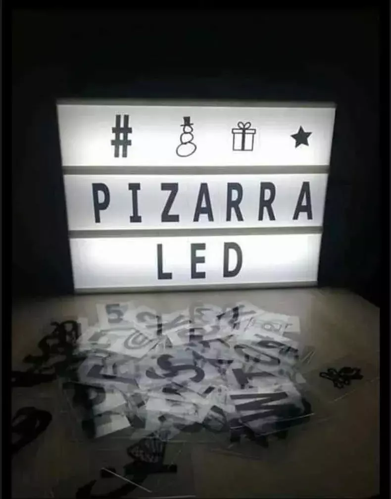 Letrero Luminoso Led  Tamaño A4  Con Letras Y Numeros-2
