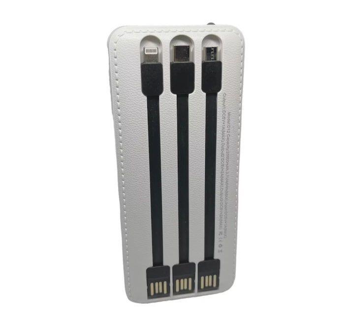 Cargador portátil 20000mAh 3 Puertos USB Pantalla LED Cables Incluido-4