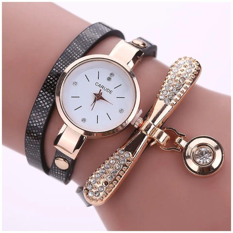 Reloj de lujo Personalizado para Mujeres con Incrustaciones y Pulsera-2