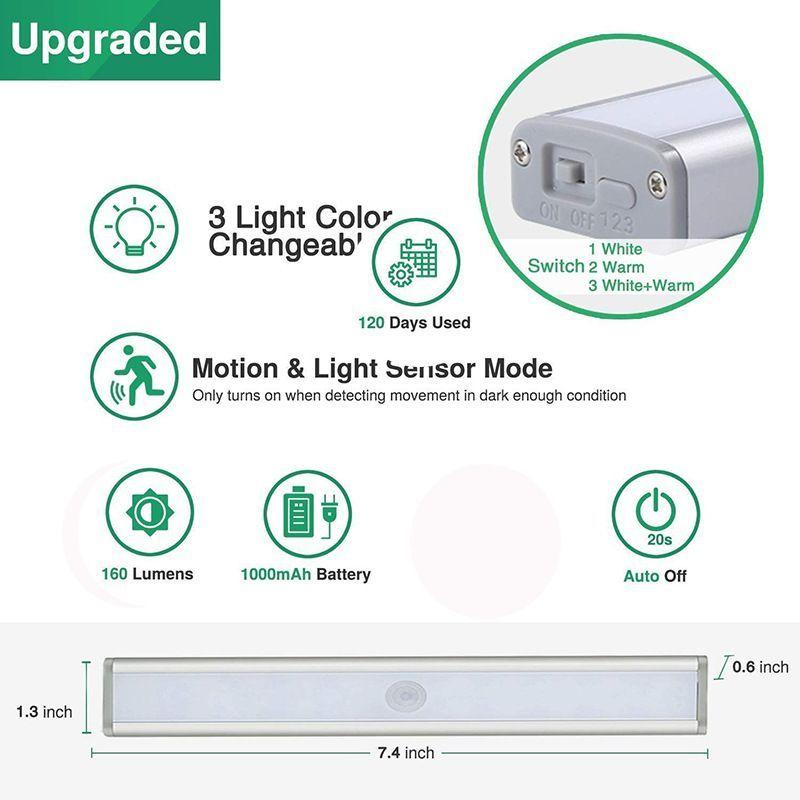 Barra Luz Led inteligente sensor de movimiento-3