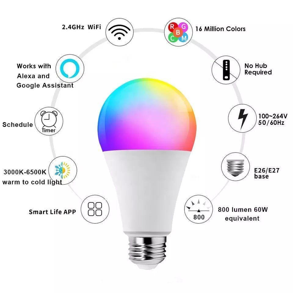 Ampolleta LED WIFI Inteligente RGB Control desde Smartphone-3