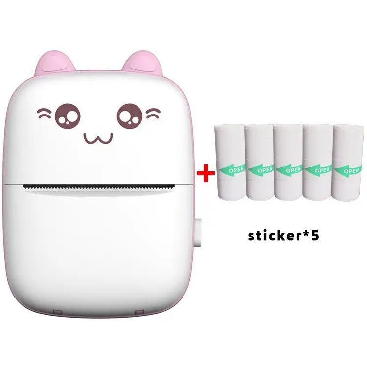 Monkeywatch Mini Impresora Térmica Portátil de etiquetas Inalámbrica con Adhesivo Rosado-0