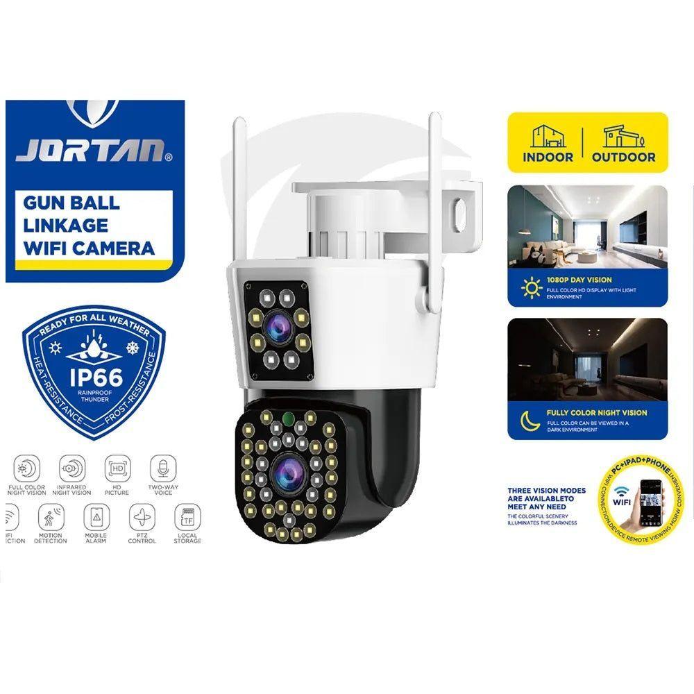 Cámara WiFi de seguridad Doble Lente Monitoreo 360° Full HD 110° Visión-1