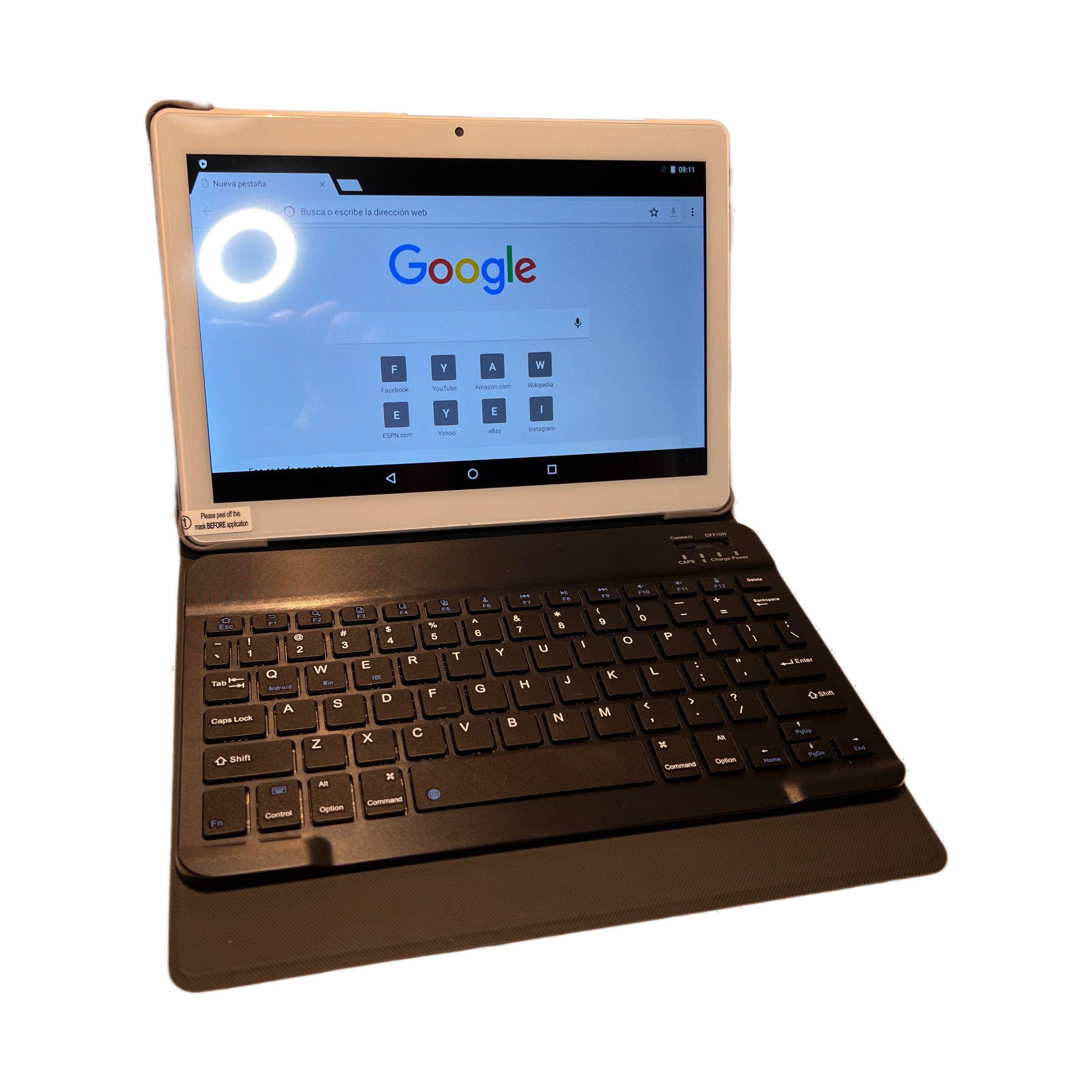 Tablet Octa Core 10.1 Pulgadas Batería 6000mAh 4G LTE WIFI BT Teclado Inalámbrico-0