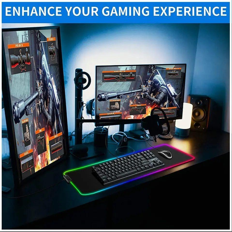 Mousepad Gamer Led RGB USB 80X30cm Negra-5