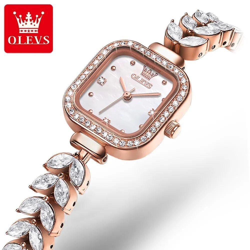 Reloj femenino Elegante con Diseño de Sirena, Cristales de Zirconia-2