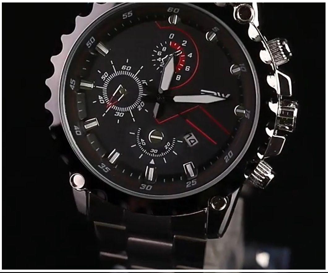 Reloj de lujo Personalizado para Hombres con Pulsera Metálica y Cuero-2