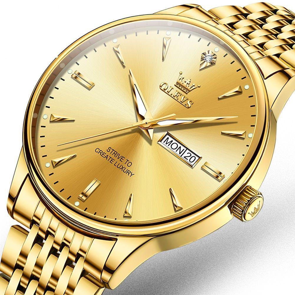 Reloj elegante Clásico Hombre con Calendario y Movimiento de Cuarzo Resist. Agua-0