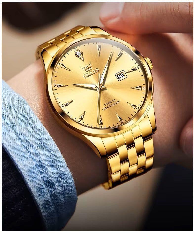Reloj elegante Clásico Hombre con Calendario y Movimiento de Cuarzo Resist. Agua-5
