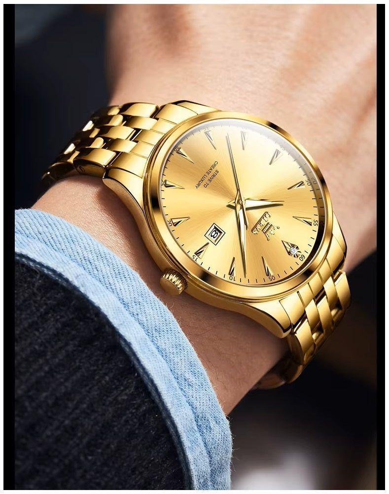 Reloj elegante Clásico Hombre con Calendario y Movimiento de Cuarzo Resist. Agua-6