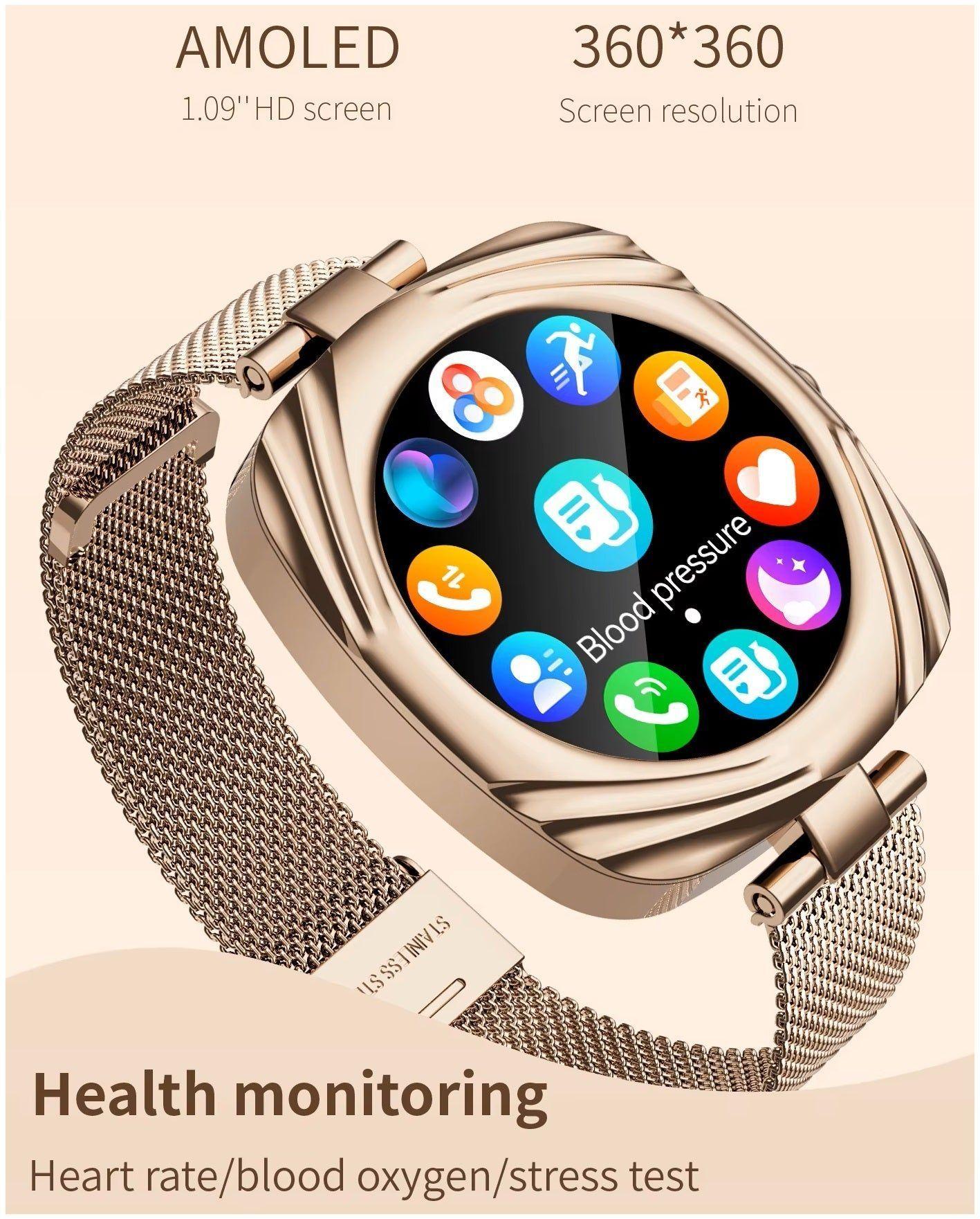 Smartwatch Reloj Inteligente Elegante Amoled 220mAh IP68 Salud Compatible IOS Android-2