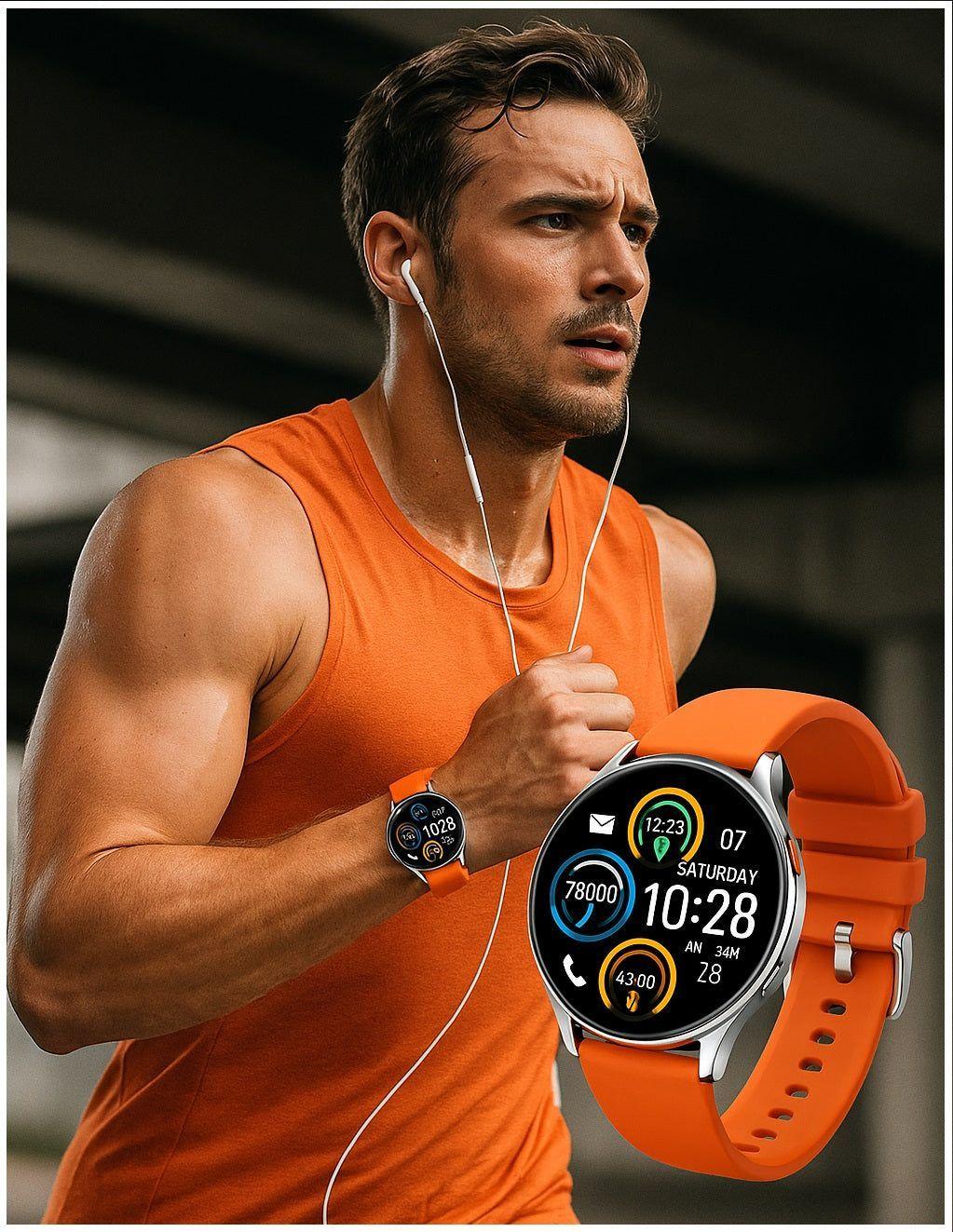 Smartwatch Pantalla TFT Monitoreo Salud Conectividad Bluetooth Deporte Compatible IOS Android-3