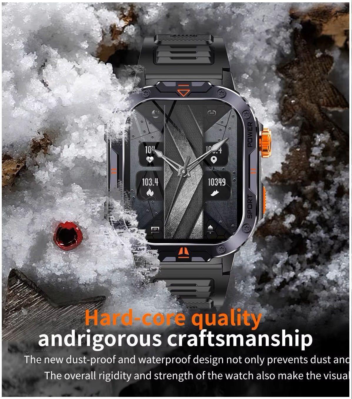 Smartwatch Deportivo Memoria 4GB Música Local Linterna Táctica Notificaciones Salud Deporte-3