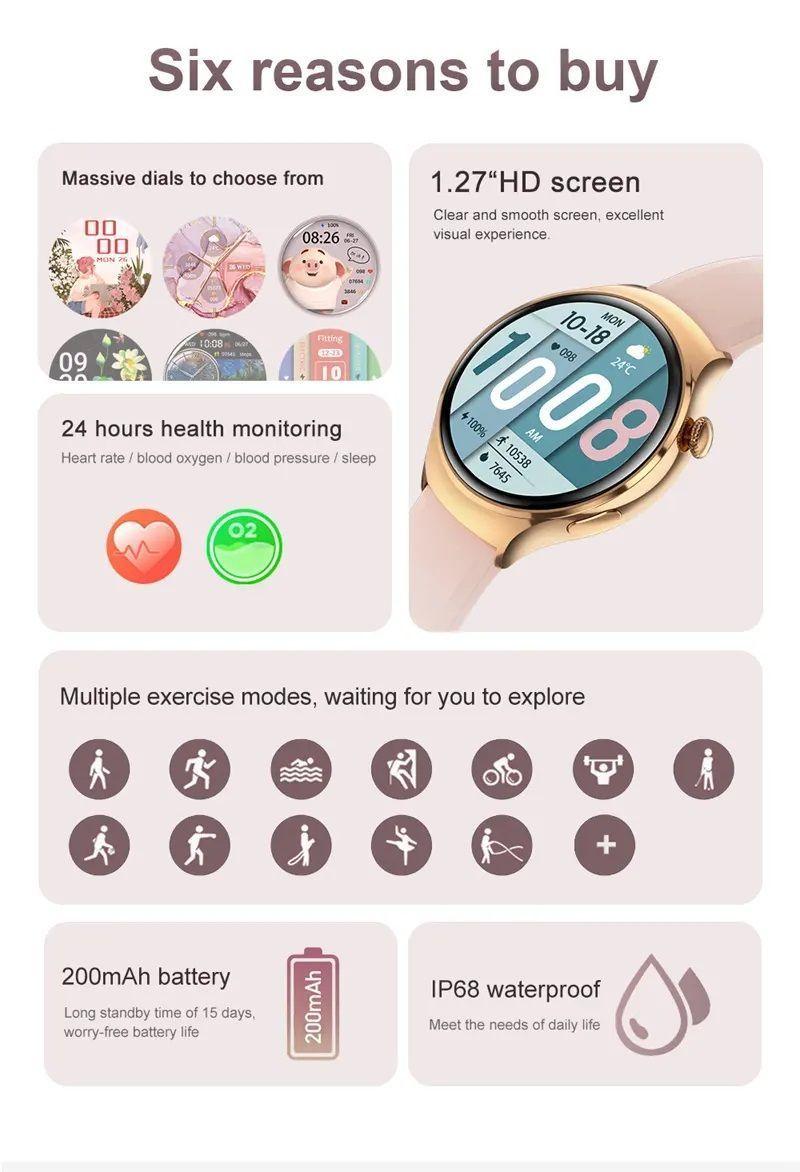 Smartwatch M11 Asistente de voz IA Resistente al agua Doble correa-3