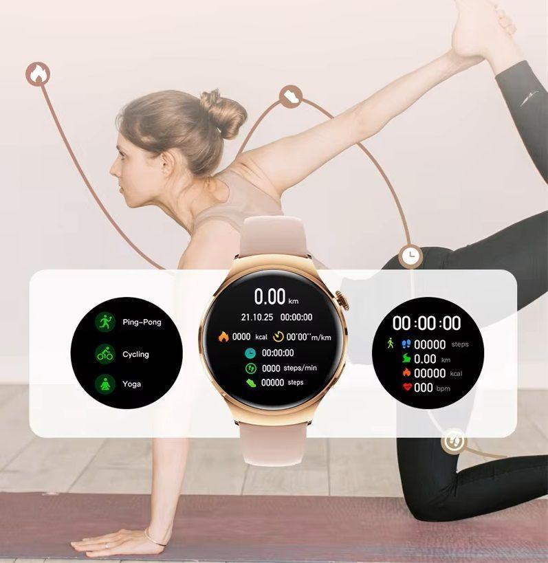 Smartwatch M11 Asistente de voz IA Resistente al agua Doble correa-4