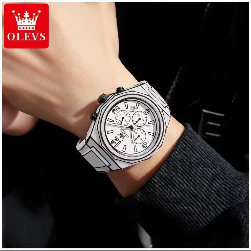 Reloj Multifuncional Estilo Manga Cuarzo Impermeable y Luminoso-3