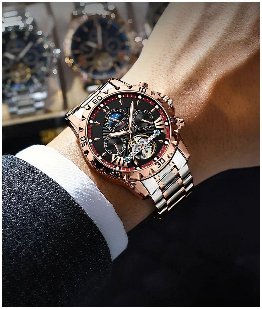 Reloj automático de Lujo para Hombre Mecánico Impermeable 3ATM-4