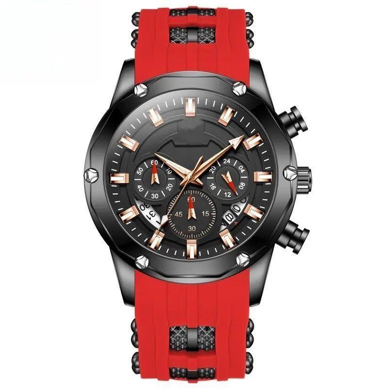 Reloj Quartz Deportivo de Lujo Cronógrafo Cuarzo Sumergible 30M-0