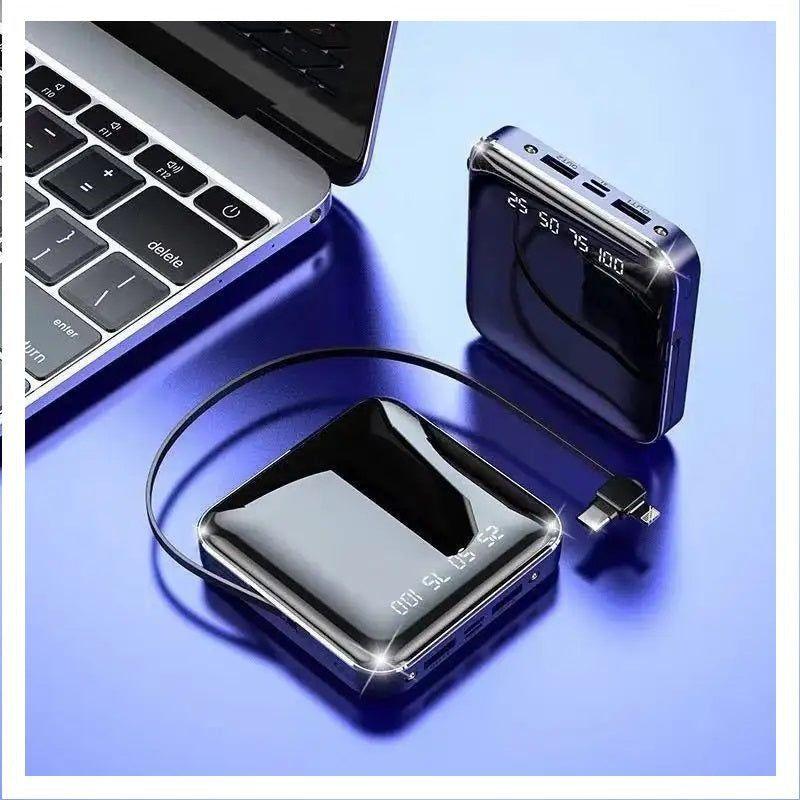 Power Bank de carga 10000 mAh 2USB Micro USB Linterna Azul-3