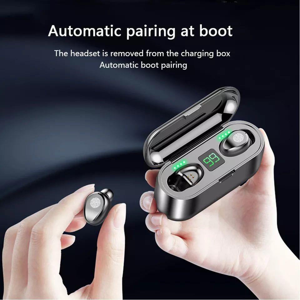 Monkeywatch Audífonos Bluetooth Bluetooth In-Ear F9 V 5.0-5