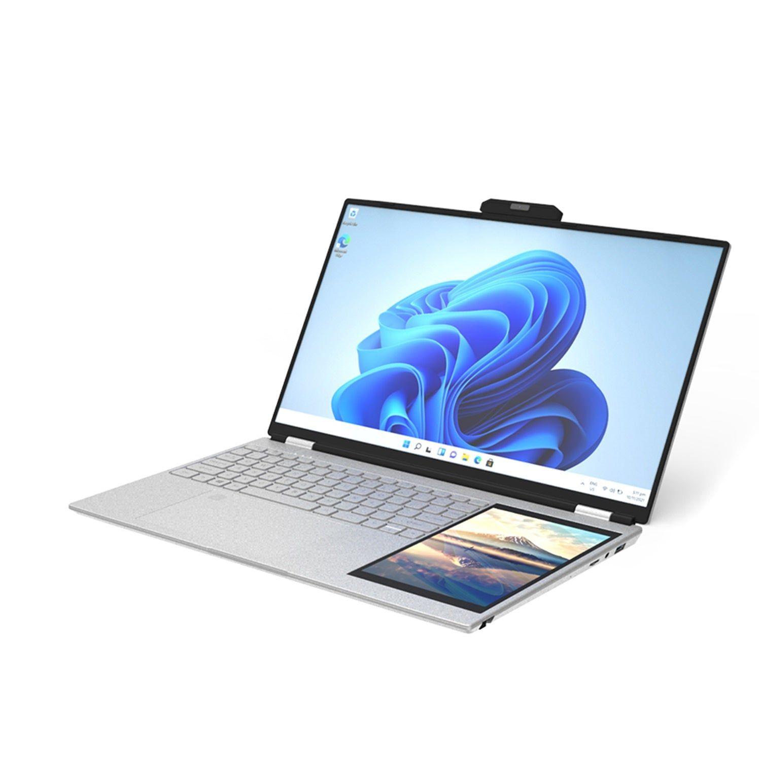 Monkeywatch Notebook Dual Screen 15.6" Full HD + Pantalla Secundaria 7" 16GB RAM DDR5 512GB SSD-2