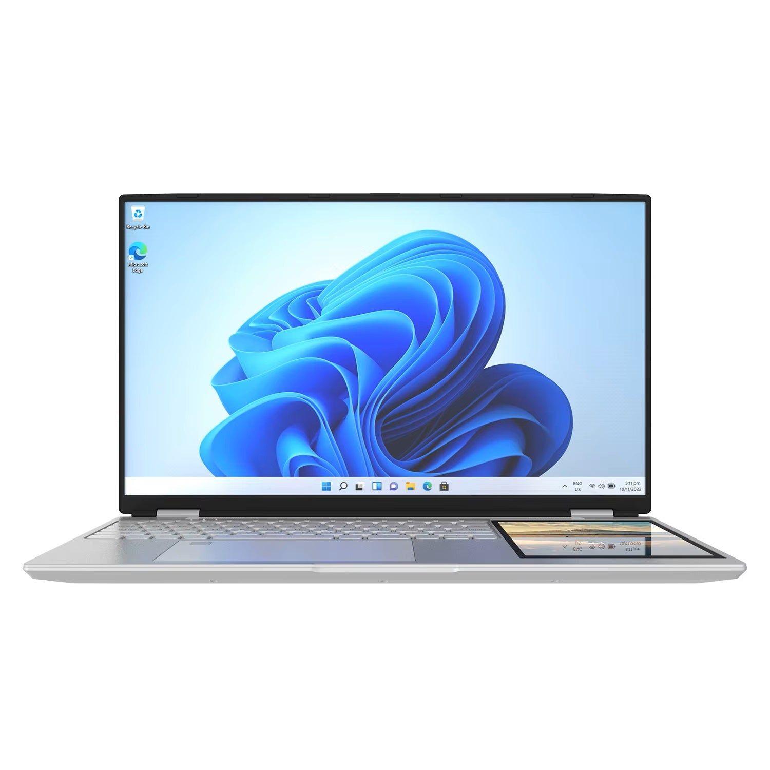 Monkeywatch Notebook Dual Screen 15.6" Full HD + Pantalla Secundaria 7" 16GB RAM DDR5 512GB SSD-3