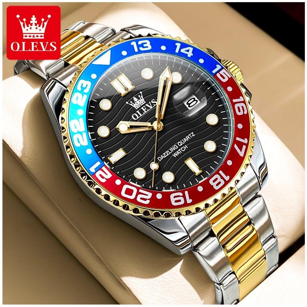 Reloj de Pulsera Hombre Deportivo y de Lujo Correa de Acero Inoxidable-4