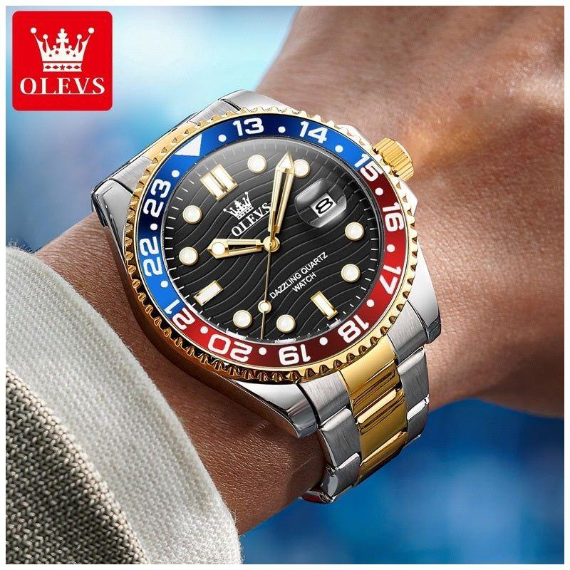 Reloj de Pulsera Hombre Deportivo y de Lujo Correa de Acero Inoxidable-5